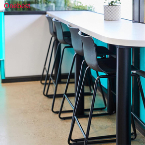 Mueble de <span class=keywords><strong>Bar</strong></span> Personalizado Moderno para Cafetería, Pastelería o Hotel, Diseño Creativo en Azul Claro - Product Image 4