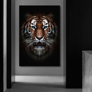 <span class=keywords><strong>Tigre</strong></span> León pared arte colgante pintura sala <span class=keywords><strong>de</strong></span> estar Fondo pared decoración <span class=keywords><strong>Tigre</strong></span> salvaje <span class=keywords><strong>blanco</strong></span> y negro animal mural pintura - Product Image 4