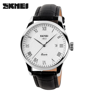 <span class=keywords><strong>SKMEI</strong></span> 9058 orné de qualité supérieure Durable nouveau produit meilleure vente liste multicolore montre à Quartz hommes horloge bracelet en cuir véritable - Product Image 6