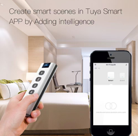 Interrupteur de Scène Intelligent Zigbee Tuya pour Maison Connectée avec Minuteur, Télécommande Sans Fil 4 Boutons pour Scénarios Zigbee