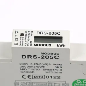 En ucuz toptan DRS-205C MODBUS tek fazlı Wifi uzaktan akıllı dijital enerji ölçer hack