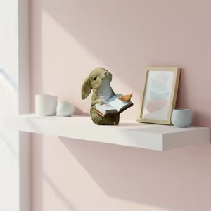 Statue de lapin <span class=keywords><strong>en</strong></span> résine pour extérieur, personnalisable <span class=keywords><strong>en</strong></span> gros, sculptée <span class=keywords><strong>en</strong></span> 3D, faite à la main, peinte à la main, sculpture animale de jardin, décoration intérieure - Product Image 5