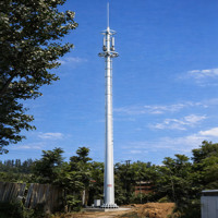 Tour de télécommunication autoportante en acier tubulaire galvanisé pour antenne camouflage, mât radio pour la fabrication de tours en acier