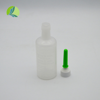 Bouteille jetable en plastique LDPE transparent de 120 ml et 133 ml pour douche médicale à la glycérine, avec des buses longues et souples pour liquides