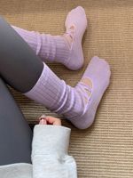 Chaussettes de fitness professionnelles Bioserica Era Yoga Pilates, design à boucle croisée, chaussettes épaisses, chaussettes antidérapantes pour la danse