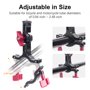 360° drehbares Fahrradlenker-Halterungsset mit Teleskop-Selfie-Stick für <span class=keywords><strong>Action</strong></span>-Kamera/Smartphone (Kunststoff & Aluminiumlegierung) - Product Image 3