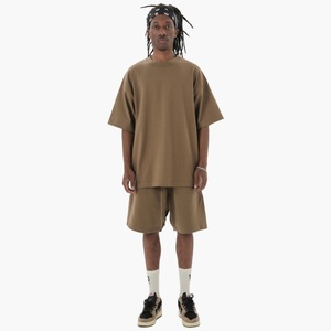 Camiseta de algodón OEM 100%, camisetas de gran tamaño con serigrafía de peso pesado para hombre, Camiseta de punto holgada de calle con logotipo personalizado - Product Image 4