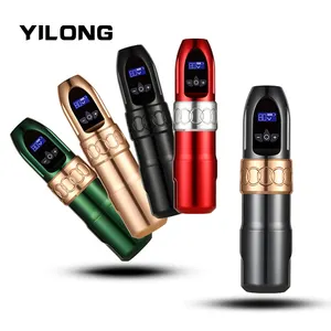 YILONG 영구 메이크업 눈썹 문신 펜 배터리 전원 공급 장치 4MM PMU 기계 문신 총