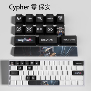 Jett 5 lados Sublimación de tinte OEM perfil 14 teclas Gaming Anime tema <span class=keywords><strong>Valorant</strong></span> PBT 1U 2u Spacebar keycaps mini Set - Product Image 6