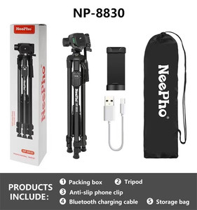 Neepho 8830 150cm trépied professionnel pour appareil photo reflex numérique <span class=keywords><strong>Micro</strong></span> trépied en aluminium pour appareil photo reflex numérique unique pour appareil photo - Product Image 4