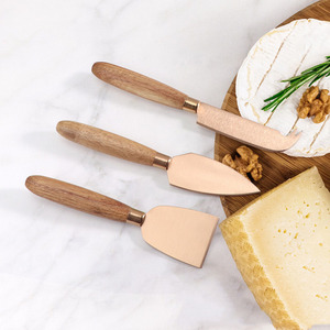 Affettatrice Multiuso Ecologica in Acciaio Inox, Utensile per Tagliare Formaggio Placcato Argento con Manico in Legno per Burro, Dolci e Torte - Product Image 6
