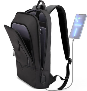 <span class=keywords><strong>Sac</strong></span> <span class=keywords><strong>à</strong></span> <span class=keywords><strong>dos</strong></span> vintage imperméable antivol uni pour hommes et femmes Utilisation en extérieur avec panneau solaire et protection RFID Unisexe - Product Image 1