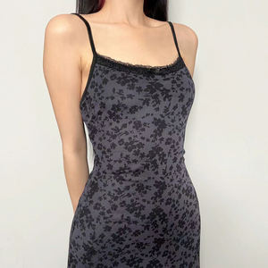 Robe Camisole Vintage à Imprimé Floral en Dentelle pour Femme, Transparente, Sexy, Dos Nu, Longue, Chic pour Soirée Estivale - Product Image 6