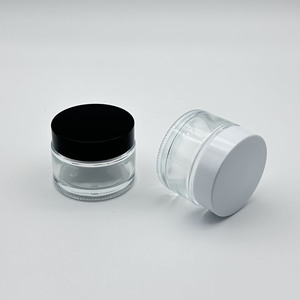 Pot en verre transparent de 1 oz avec couvercle noir et blanc, pot <span class=keywords><strong>pour</strong></span> crème de soin de la peau, pot <span class=keywords><strong>pour</strong></span> crème <span class=keywords><strong>cosmétique</strong></span>, flacons <span class=keywords><strong>pour</strong></span> poudre <span class=keywords><strong>pour</strong></span> crème <span class=keywords><strong>pour</strong></span> le visage, best-seller - Product Image 3