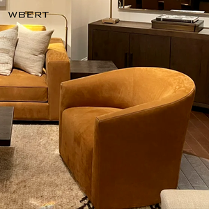 WBERT Style nord-américain chêne bois massif tissu personnalisé RH meubles salon chaise RH meubles maison Solution unique - Product Image 3