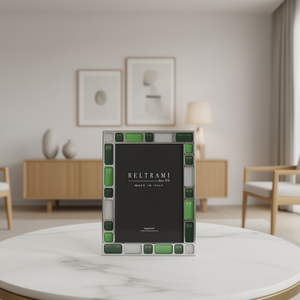 Beltrami Silver Plated Wood Photo <b>Frame</b> Rectangle Embossing <b>Printing</b> Durable Made in Italy - Product Image 3