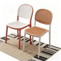 Chaises en plastique empilables multicolores, chaises de salle à manger modernes et luxueuses, chaises pour hôtel, café, restaurant, événements, mariage, fête