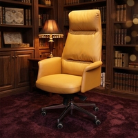 Chaise de bureau de direction en cuir de luxe, réglable en hauteur, mobilier de bureau commercial contemporain personnalisé