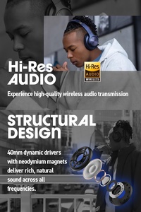 Casque audio supra-auriculaire hybride ANC avec chipset JL, indicateur LED, 5 heures d'autonomie, excellente qualité sonore, fonction Ambient Aware, appels clairs comme du cristal - Product Image 3