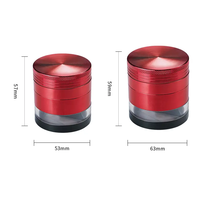 Custom Logo Drum Shape 2.5 Inch Herb Grinder Multi-Function Collection Tobacco Aluminium Cigarette Grinder