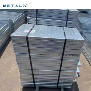 Hot sale galvanized cast iron trench steel grating 1m x 1m canal drainage steel grating