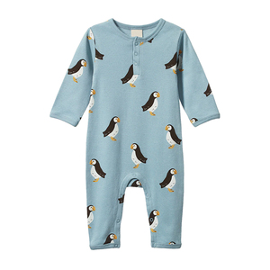 Pijama de Algodón Orgánico para Bebé, Traje de Dormir Henley, Pijama Personalizado para Bebé, Ropa Sostenible para Recién Nacido, Mono para Dormir - Product Image 3