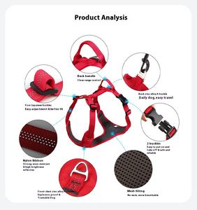 Rompi anjing besar modis baru 2025 tali dada nilon lembut dapat disesuaikan klip depan reflektif leher gesper bantalan - Product Image 5