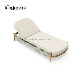 Set Furnitur Luar Ruangan Komersial Grosir, Kursi Santai Anyaman Tali Tahan Segala Cuaca, Kursi Berjemur Kokoh - Product Image 2