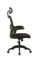 Chaise de bureau ergonomique en maille bon marché avec accoudoir rabattable réglable Chaise d'ordinateur à soutien lombaire au design moderne pour bureau