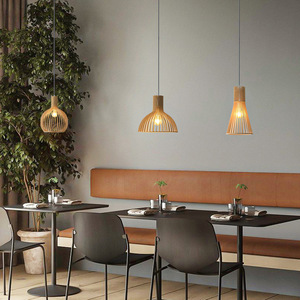 Moderne Nouveau Chinois Simple Bois Art Restaurant Creative Bar En Bois Restaurant <span class=keywords><strong>Cage</strong></span> À Oiseaux <span class=keywords><strong>Lustre</strong></span> - Product Image 2