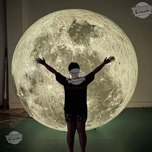 Tiempo inflable duradero resistente a la intemperie grande inflable LED Luna planeta bola globo logotipo personalizado para uso publicitario al aire libre - Product Image 1
