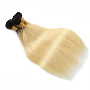 Perruque à fermeture en cheveux vierges Remy malaisiens 100% naturels, qualité usine, à <span class=keywords><strong>prix</strong></span> abordable, avec cuticules alignées, double trame, blond 1B/613 - Product Image 2