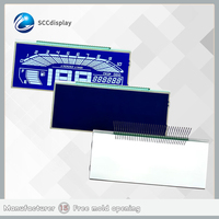 Layar LCD 7-Segmen SCCdisplay GW008 Kualitas Pabrik, HTN Biru Negatif, Lampu Latar LED untuk Kendaraan, Kecerahan 500, Pemasangan PIN