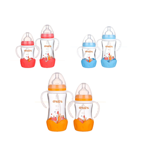 Umlove-biberón <span class=keywords><strong>de</strong></span> vidrio <span class=keywords><strong>de</strong></span> cuello ancho para bebé, botella <span class=keywords><strong>de</strong></span> alimentación ecológica con mango, libre - Product Image 2