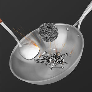 Juego <span class=keywords><strong>de</strong></span> Sartenes <span class=keywords><strong>Wok</strong></span> Antiadherentes <span class=keywords><strong>de</strong></span> Titanio Puro, Diseño Europeo Ultraligero, para Cocina <span class=keywords><strong>de</strong></span> Gas, Olla para Leche y Sopa - Product Image 5