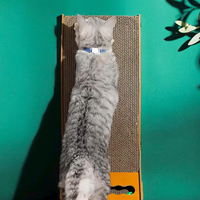 Tapis à gratter pour chat en bois, classique, moderne, vertical, ondulé, boule rectangulaire en carton, fournitures pour animaux de compagnie