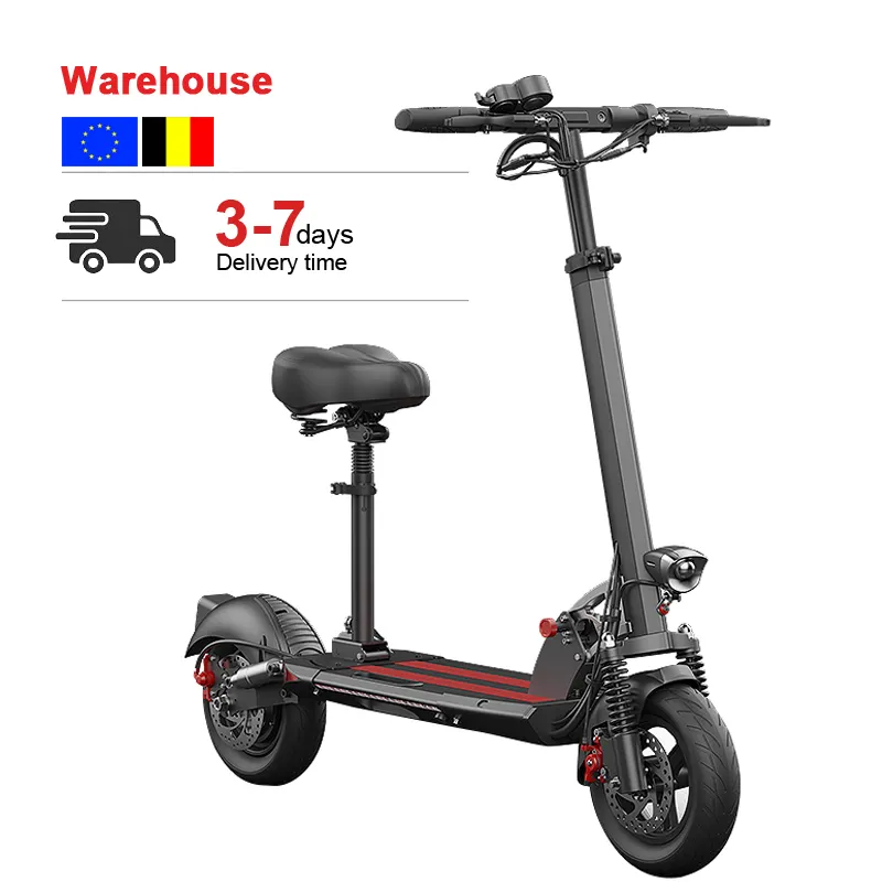 Patinete eléctrico todoterreno plegable con asiento para adultos, Scooter con 2 ruedas, 500w, 48v, almacén US EU CA