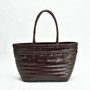 Sac à bandoulière en <span class=keywords><strong>cuir</strong></span> tressé grande capacité, fourre-tout tendance pour femme, idéal pour les voyages, le travail et l'usage quotidien - Product Image 6