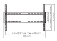 Support mural inclinable pour téléviseur fin, 37-70 pouces, compatible VESA universel, support de fixation pour téléviseur