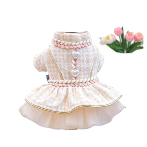 Vêtements de luxe en polyester pour animaux de compagnie OEM ODM, robe de mariée d'hiver, jupe sexy en dentelle pour animaux, vente en gros - Product Image 3