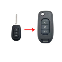 YOCASTY Modification pour Clio Wind Modus Kangoo Master Trafic Twingo 433MHz PCF7946A/PCF7947A Clé de voiture à démarrage à distance avec porte-clés