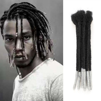 Jiffyhair Extensioni di Capelli Sintetici in Fibra Morbida Resistente alle Alte Temperature, Sister Locs Afro Kinky Dreadlocks Micro Locs a Doppia Trama