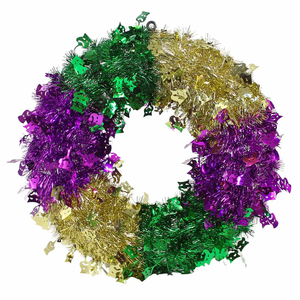 Großhandel Custom 18 'Mardi Gras Party Lametta Girlande PGG Komödie & Tragödie Kranz für Weihnachts feier - Product Image 6