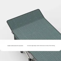 Lit simple pliable en alliage de fer doublement renforcé avec un simple inclinable pour adultes, à utiliser à la maison, au bureau et en camping