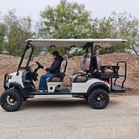 Voiturette de golf électrique classique avec boîte de chargement pour terrains de golf, 6 places, homologuée pour la route