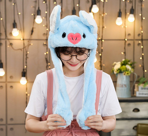 Cute Funny <strong>Plush</strong> Super-Sonic Gift <strong>HAT</strong> With Led Bunny <strong>Hat</strong> Ear Moving Jumping <strong>Hat</strong> for Christmas Halloween - Product Image 5