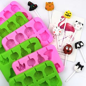 Düşük adedi sevimli karikatür hayvan silikon çikolata sert şeker lolipop kalıp - Product Image 3