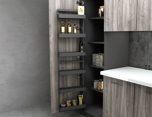 Meuble de cuisine personnalisé avec rangement intégré et étagère 165 ° Panier à tiroir en acier pour la pâtisserie commerciale - Product Image 2