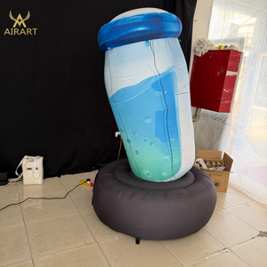 Installations artistiques gonflables attrayantes en forme de bouclier de crâne et de bouteille de boisson, grands accessoires gonflables pour la <span class=keywords><strong>location</strong></span> dans les centres commerciaux et les événements en plein air - Product Image 5
