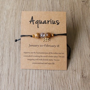 Aries <span class=keywords><strong>Tauro</strong></span> Géminis Cáncer Leo Virgo Libra Escorpio Sagitario Capricornio Acuario Piscis Pulsera Perla Piedra Regalos Mujeres Hombres - Product Image 6